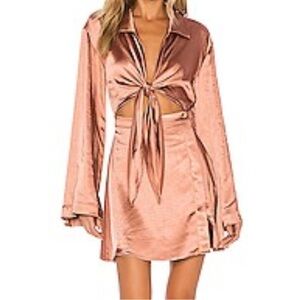 L’Academie dress w/ cut out and tie in front.